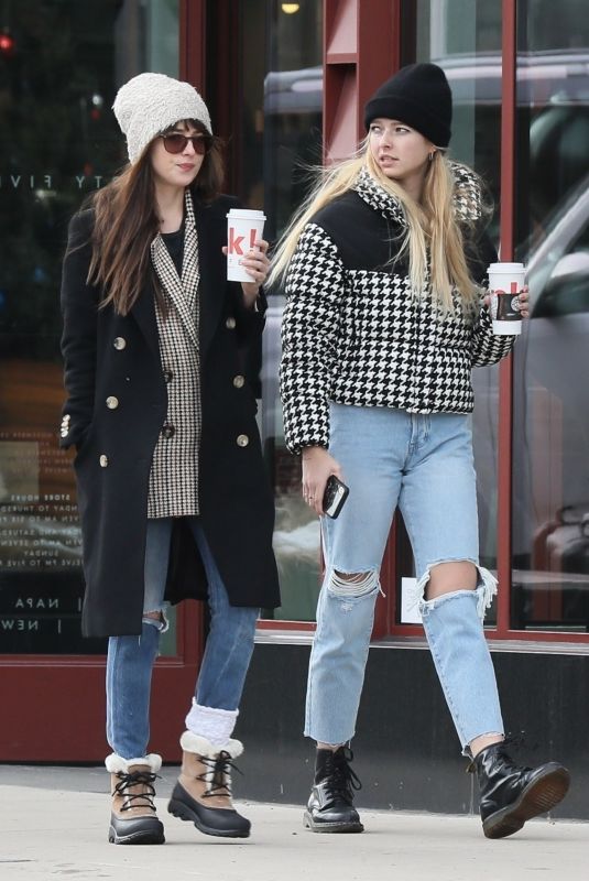 DAKOTA JOHNSON and APPLE MARTIN Out for Lunch in Aspen 12/23/2019
