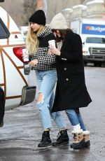 DAKOTA JOHNSON and APPLE MARTIN Out for Lunch in Aspen 12/23/2019