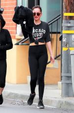 DAKOTA JOHNSON Leaves Tracy Anderson Studios in Los Angeles 12/06/2019