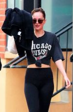 DAKOTA JOHNSON Leaves Tracy Anderson Studios in Los Angeles 12/06/2019