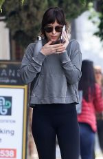 DAKOTA JOHNSON Leaves Yoga Class in Studio City 12/10/2019