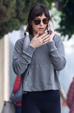 DAKOTA JOHNSON Leaves Yoga Class in Studio City 12/10/2019