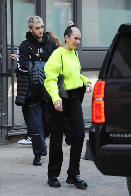 DUA LIPA and Anwar Hadid Leaves Their Apartment in New York 12/21/2019