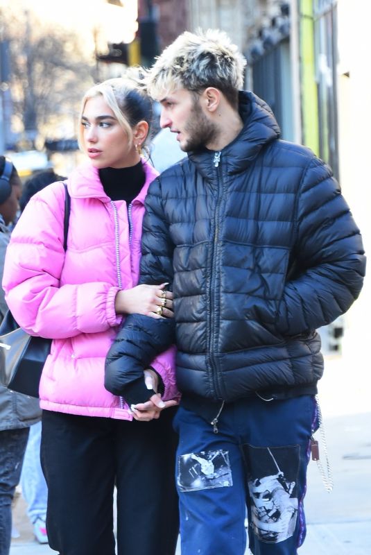 DUA LIPA and Anwar Hadid Out in New York 12/20/2019