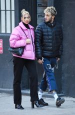 DUA LIPA and Anwar Hadid Out in New York 12/20/2019