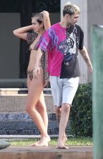 DUA LIPA in Bikini at a Pool in Miami 12/31/2019