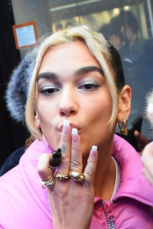 DUA LIPA Leaves Good Morning America in New York 12/20/2019