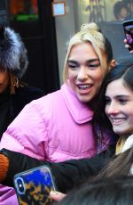DUA LIPA Leaves Good Morning America in New York 12/20/2019