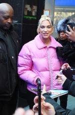 DUA LIPA Leaves Good Morning America in New York 12/20/2019