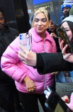DUA LIPA Leaves Good Morning America in New York 12/20/2019