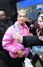 DUA LIPA Leaves Good Morning America in New York 12/20/2019