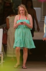 ELISABETH MOSS on the Set of Next Goal Wins at a Beach in Oahu 12/16/2019