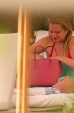 ELISABETH MOSS on the Set of Next Goal Wins at a Beach in Oahu 12/16/2019