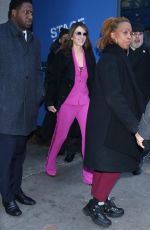 ELIZABETH HURLEY Arrives at Strahan, Sara and Keke in New York 12/12/2019