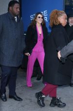 ELIZABETH HURLEY Arrives at Strahan, Sara and Keke in New York 12/12/2019
