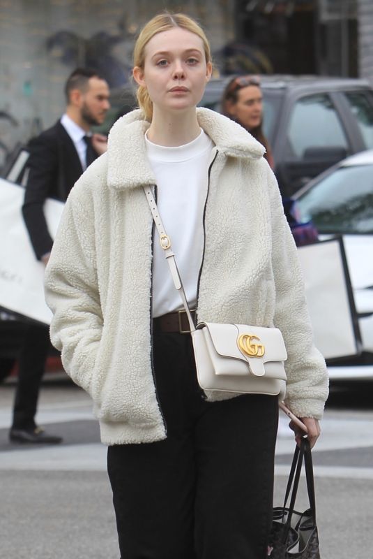 ELLE FANNING Out Shopping in Beverly Hills 12/23/2019
