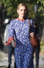 EMMA ROBERTS Heading to Blue Bottle Coffee Shop in Los Feliz 12/13/2019