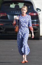 EMMA ROBERTS Heading to Blue Bottle Coffee Shop in Los Feliz 12/13/2019