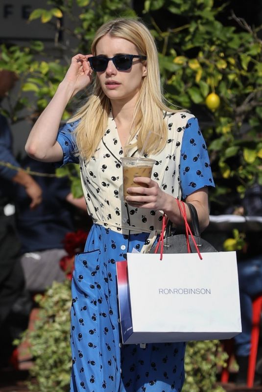 EMMA ROBERTS Leaves Fred Segal in West Hollywood 12/17/2019