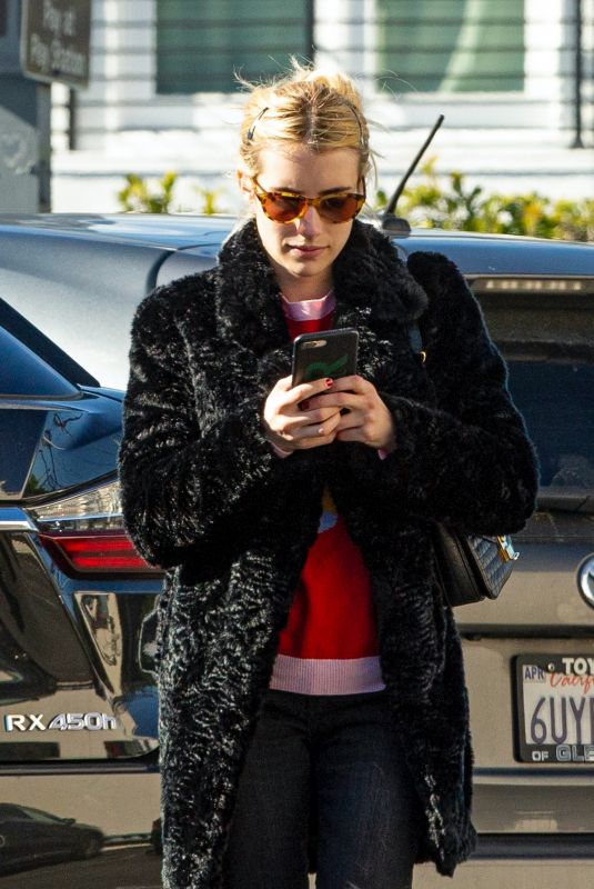 EMMA ROBERTS Out and About in Los Angeles 12/24/2019