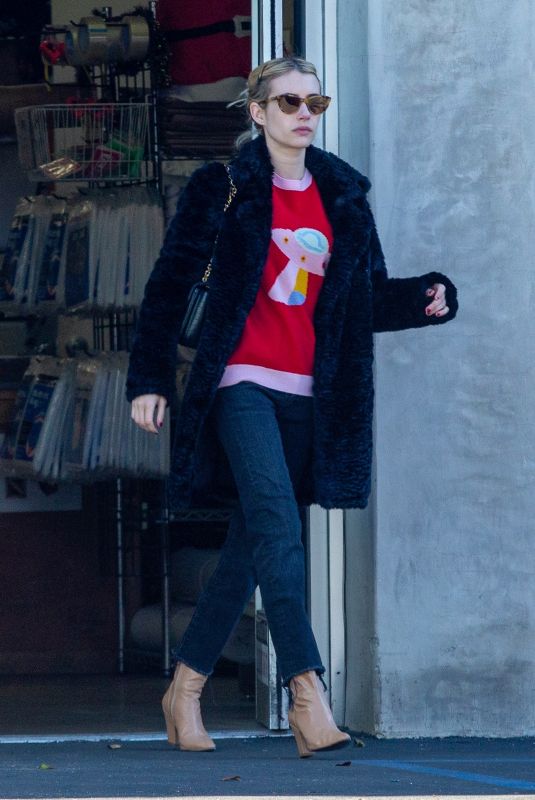 EMMA ROBERTS Out in Los Feliz 12/24/2019