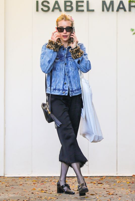 EMMA ROBERTS Shopping at Isabel Marant in Beverly Hills 12/20/2019