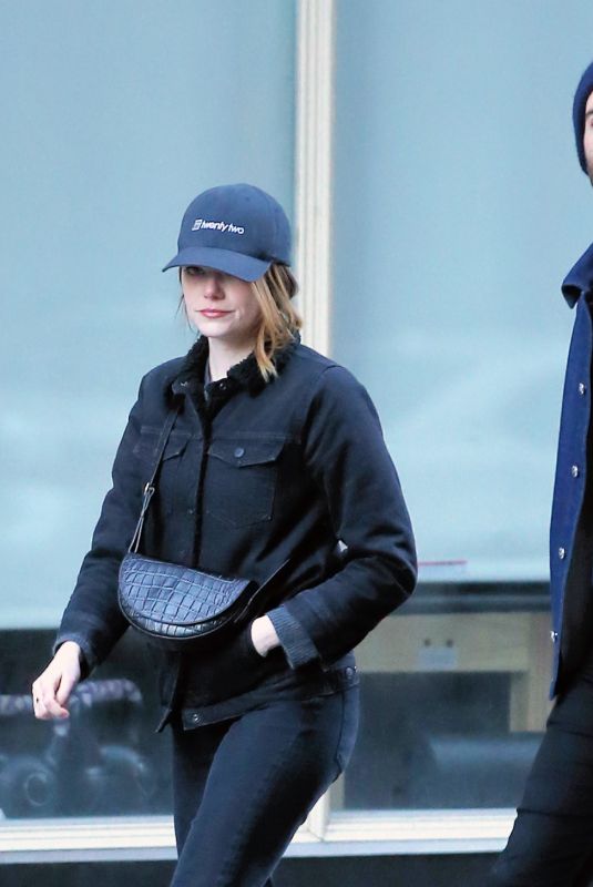 EMMA STONE and Dave McCary Out and About in New York 11/30/2019