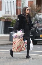 FAMKE JANSSEN Out Shopping in New York 12/27/2019