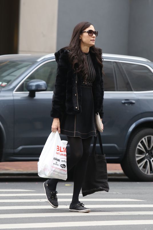 FAMKE JANSSEN Out Shopping in New York 12/27/2019