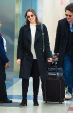 FELICITY JONES at JFK Airport in New York 11/30/2019