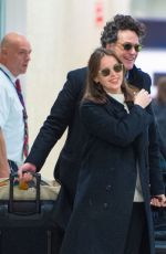 FELICITY JONES at JFK Airport in New York 11/30/2019