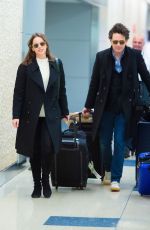FELICITY JONES at JFK Airport in New York 11/30/2019