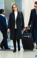 FELICITY JONES at JFK Airport in New York 11/30/2019