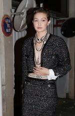 GIGI HADID Leaves Chanel After Show in Paris 12/04/2019