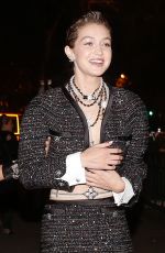 GIGI HADID Leaves Chanel After Show in Paris 12/04/2019