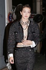 GIGI HADID Leaves Chanel After Show in Paris 12/04/2019