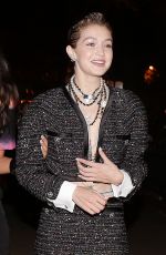 GIGI HADID Leaves Chanel After Show in Paris 12/04/2019