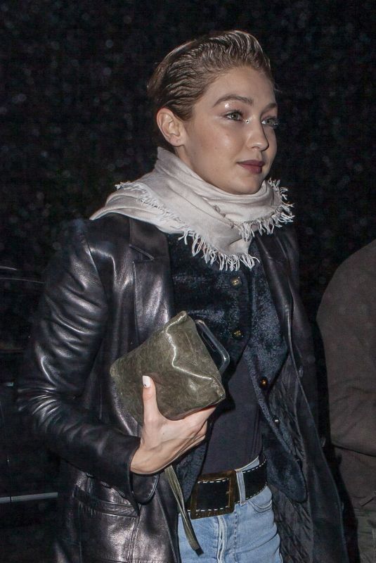 GIGI HADID Leaves La Coupole Nightclub in Paris 12/04/2019