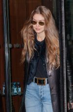 GIGI HADID Leaves Royal Monceau Hotel in Paris 12/04/2019