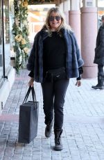 GOLDIE HAWN Out Shopping in Aspen 12/20/2019