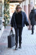 GOLDIE HAWN Out Shopping in Aspen 12/20/2019