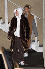 HAILEY and Justin BIEBER Arrives at Night Church Service in Beverly Hills 12/04/2019