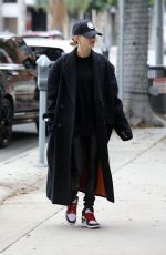 HAILEY BIEBER Arrives at a Hair Salon in Los Angeles 11/30/2019