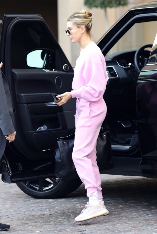 HAILEY BIEBER Arrives at a Spa in Beverly Hills 12/11/2019