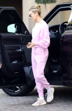 HAILEY BIEBER Arrives at a Spa in Beverly Hills 12/11/2019