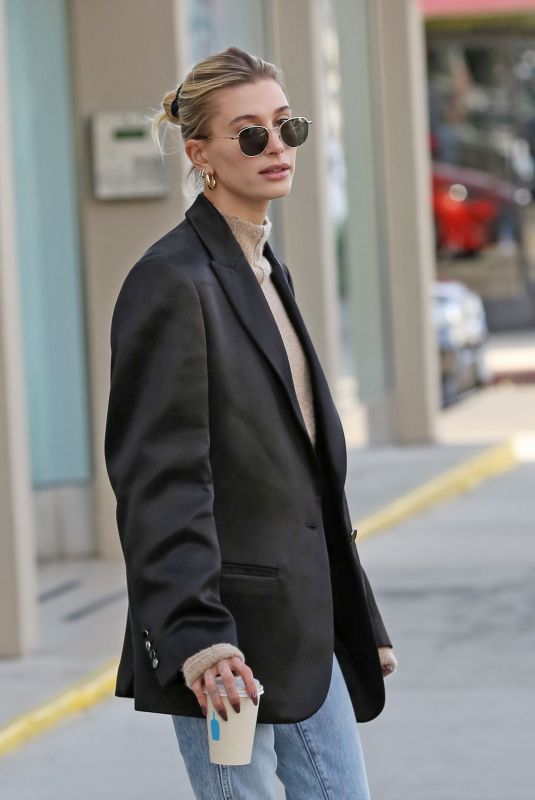 HAILEY BIEBER Out for Coffee in West Hollywood 12/17/2019