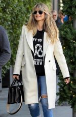 HEIDI KLUM Out for Dinner at E. Baldi in Beverly Hills 12/12/2019