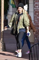 HILARY DUFF Leaves a Gym in Sherman Oaks 12/18/2019