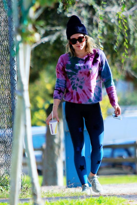 HILARY DUFF Out at a Park in Los Angeles 12/05/2019