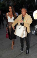HOLLY SONDERS and Vegas Dave Arrives at Lakers Game in Los Angeles 12/25/2019